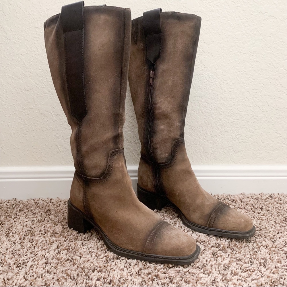 Dr. Scholl’s Moonshine Suede Leather Boots | pull on riding boots for fall